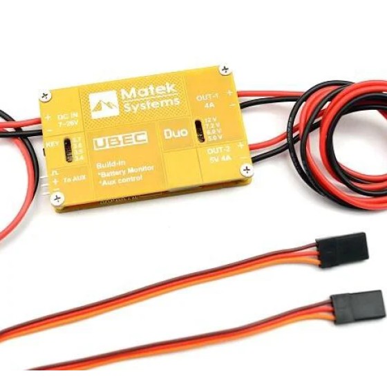 Matek System UBEC DUO 4A/5~12V& 4A/5V for RC Quadcopter RC Airplane RC Multicopter UBEC Power Model APM/Pixhawk FPV DIY